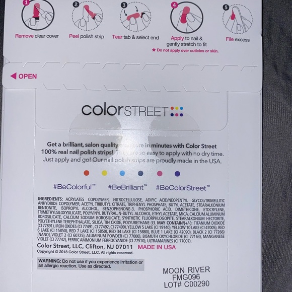 ⭐️HP⭐️NWT Color Street Moon River - Picture 3 of 3